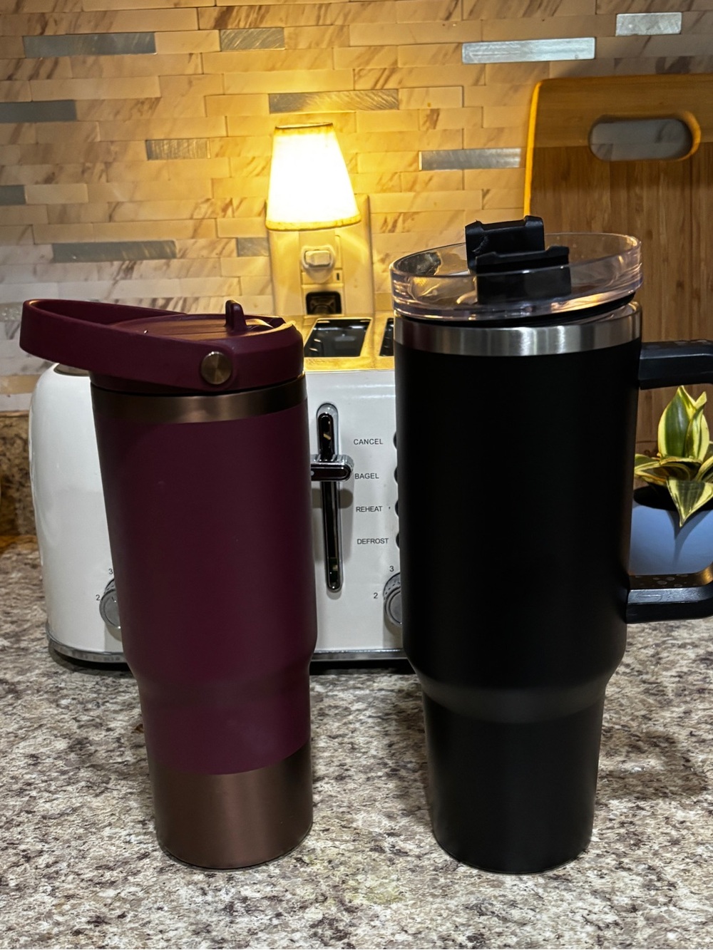 Tumbler Bundle - Black 40oz and Burgundy 30oz